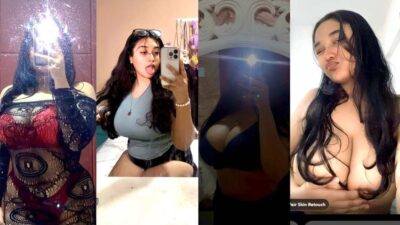 Cute Goddess with Big Boobs Flashes Pink Pussy and Gets Super Horny on Camera