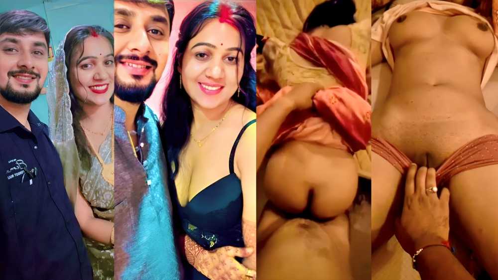 Extremely Cute Newlywed Wife Doggy Fucked in Saree