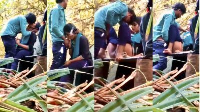 College Couple Outdoor Sex Caught on Hidden Camera